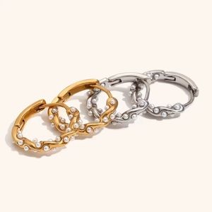 Ivy pearled earrings available in silver and Gold sold individually